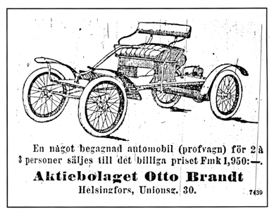 Otto Brandt -historia - 1906 - mainos